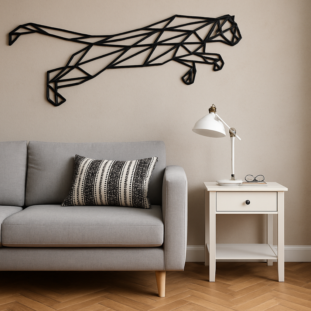 LEOPARD GEOMETRIC ACRYLIC WALL ART