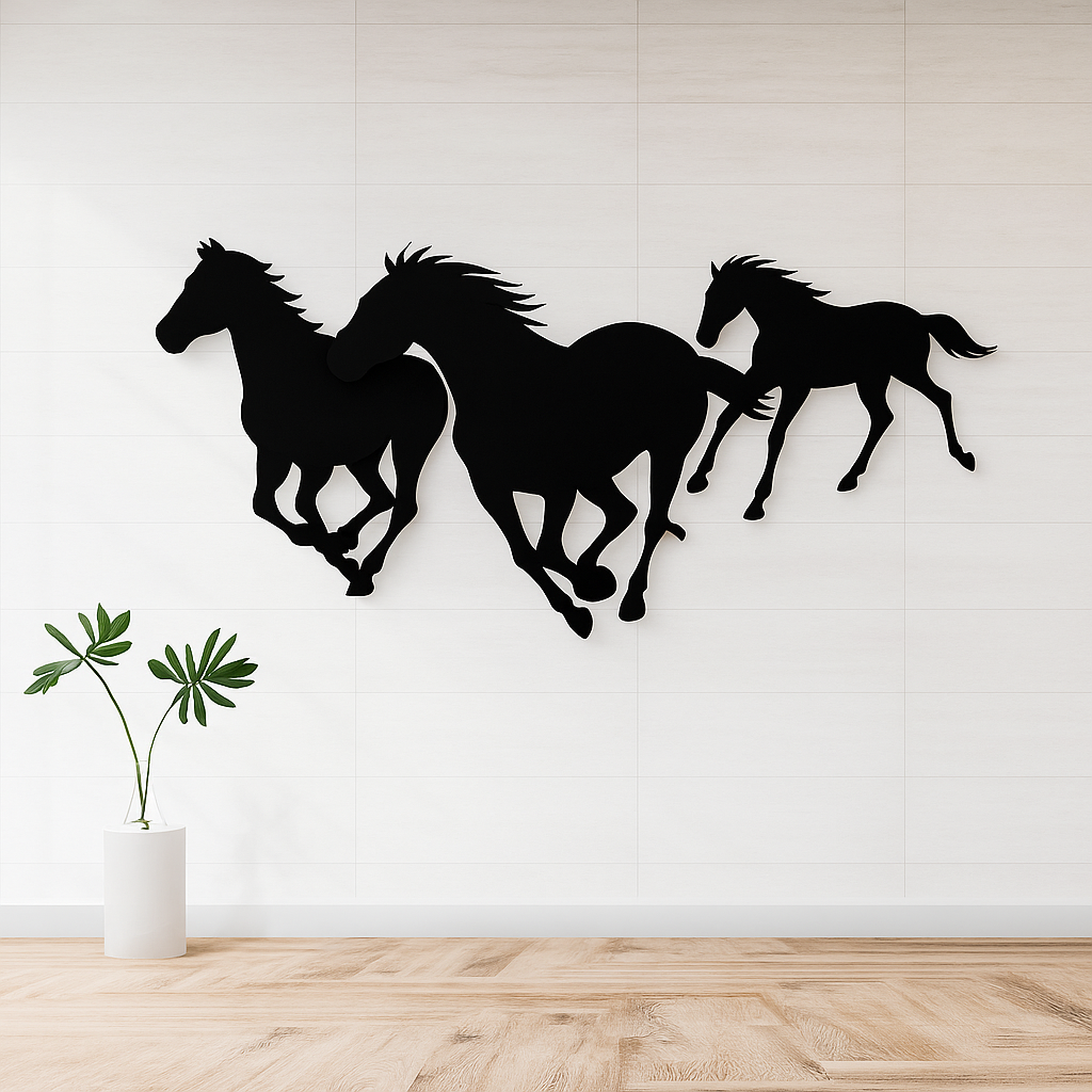 RUNNING HORSE ACRYLIC WALL FRAME