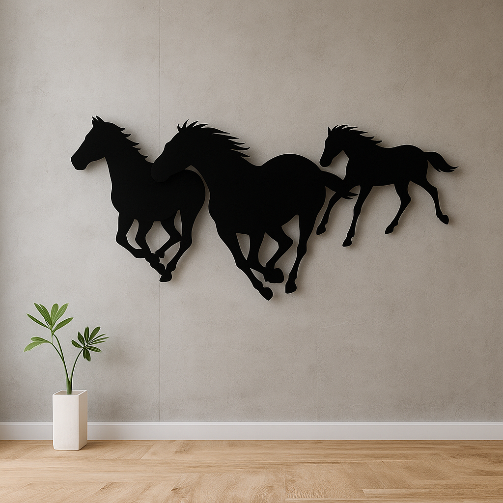 RUNNING HORSE ACRYLIC WALL FRAME