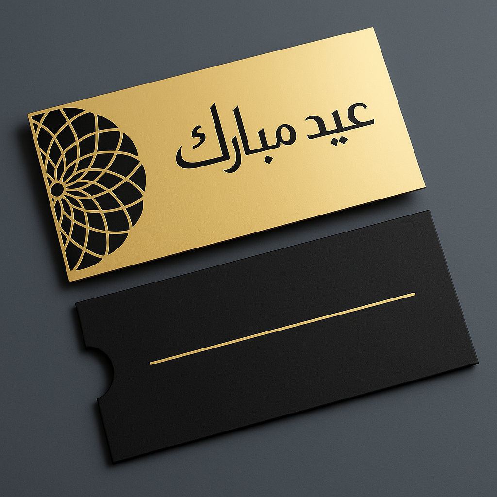 GOLDEN MIRROR ACRYLIC EIDI ENVELOPE FOR KIDS