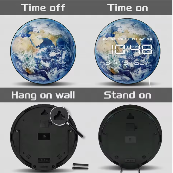 JIUGONG - LED PLANET ELECTRONIC WALL CLOCK