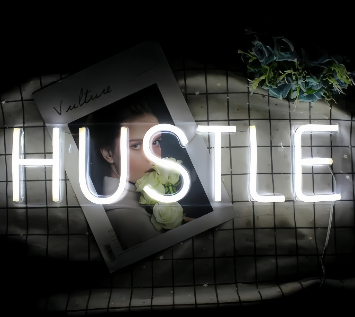 TRANSPARENT BACK PANEL - HUSTLE - USB POWER NEON LIGHT