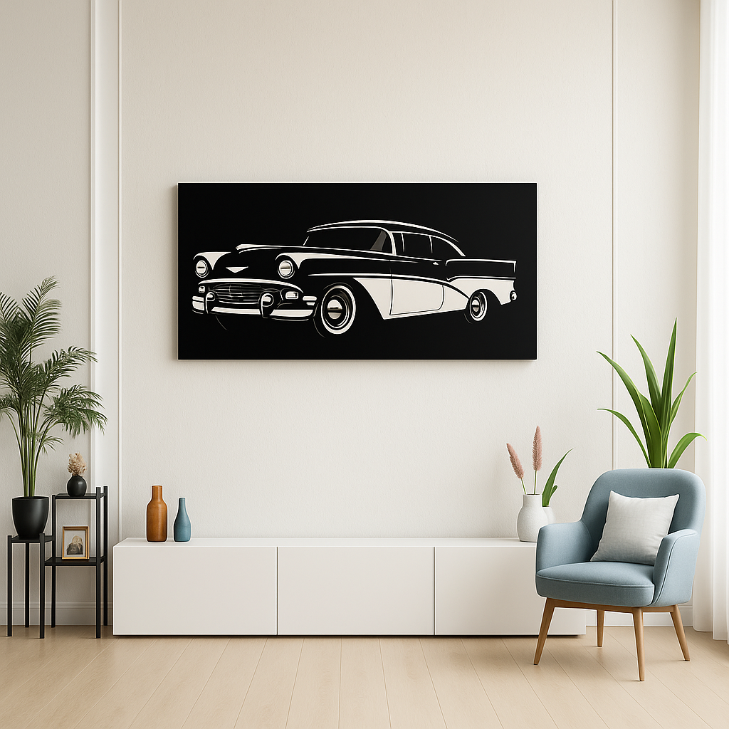 VINTAGE CAR ACRYLIC WALL ART