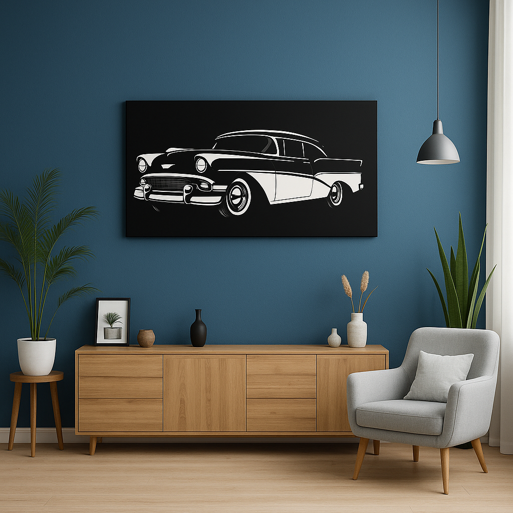 VINTAGE CAR ACRYLIC WALL ART