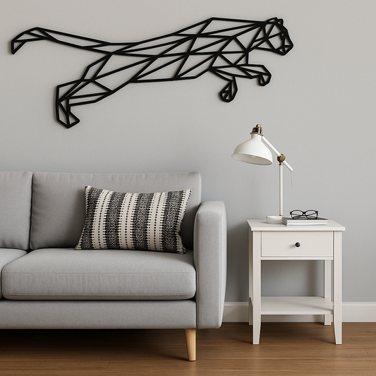 LEOPARD GEOMETRIC ACRYLIC WALL ART