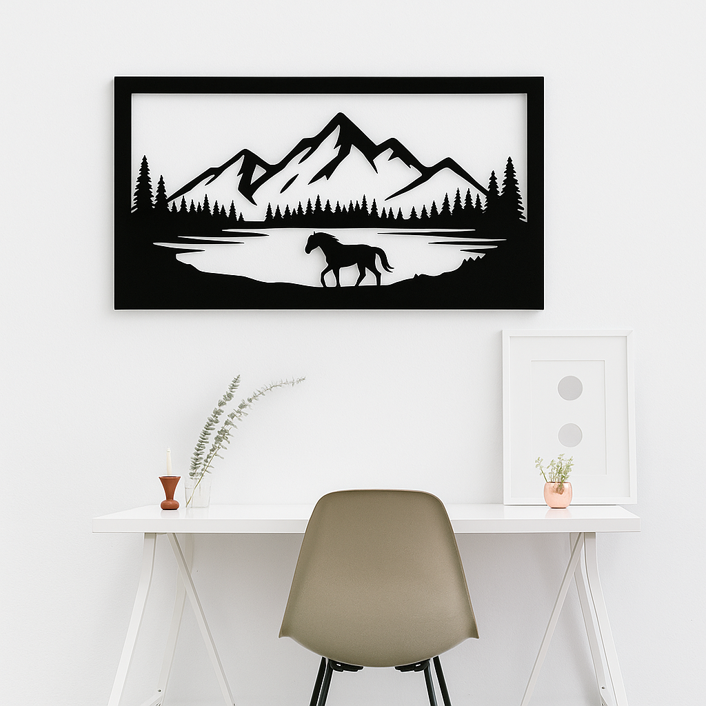 NATURE HORSE ACRYLIC WALL FRAME