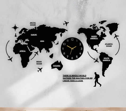 WORLD MAP WALL DECOR