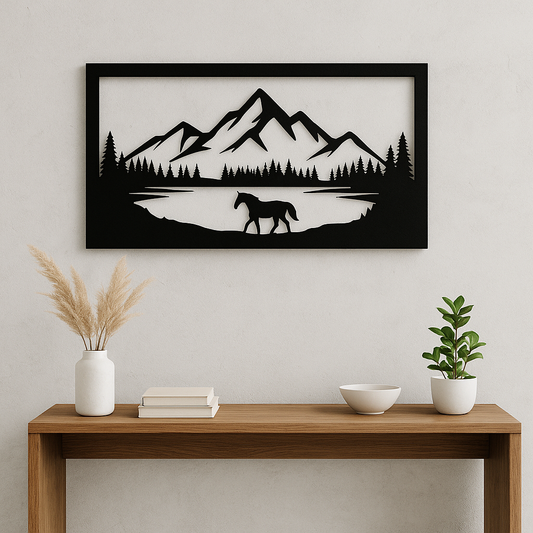 NATURE HORSE ACRYLIC WALL FRAME