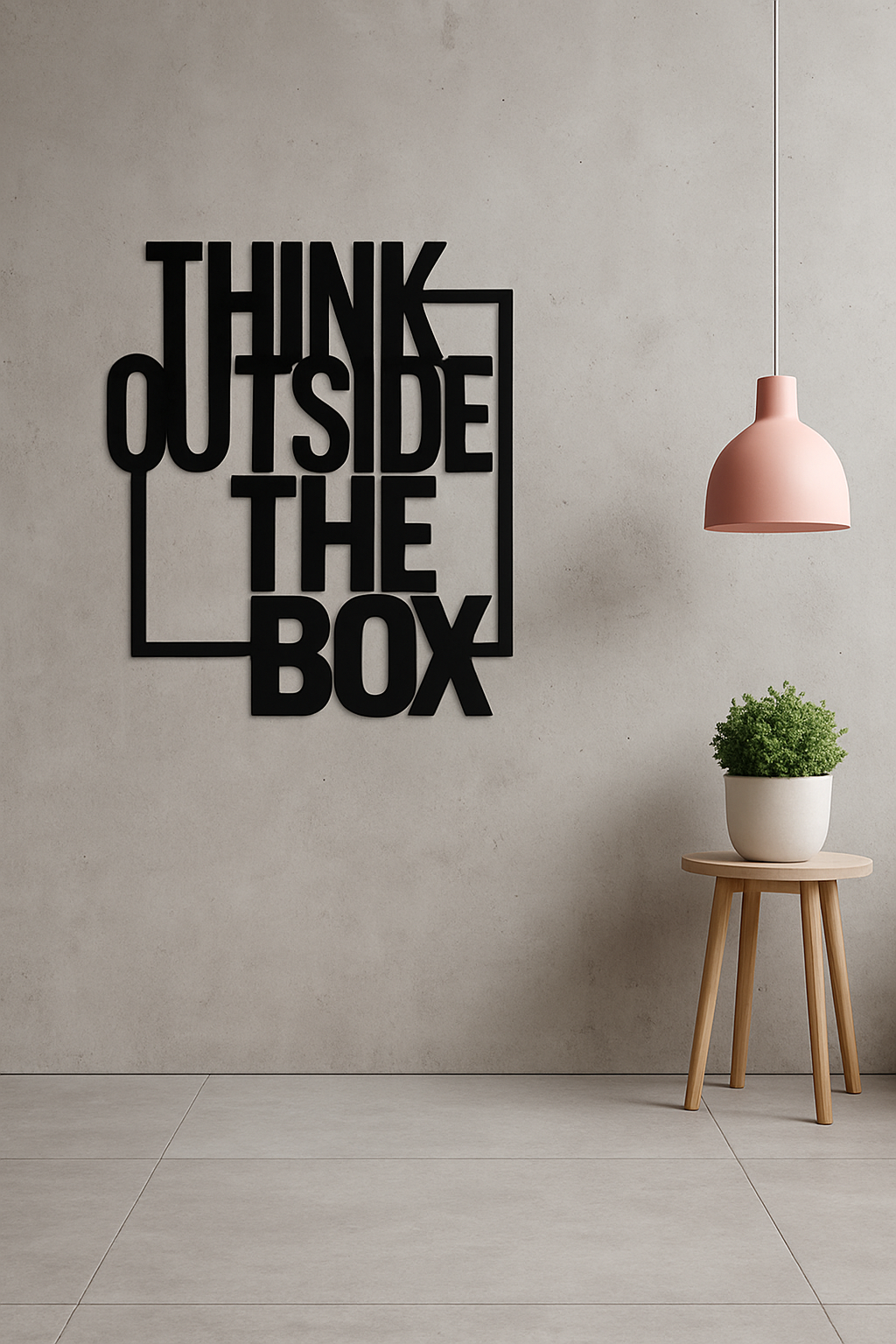 THINK OUT SIDE THE BOX -  ACRYLIC WALL ART