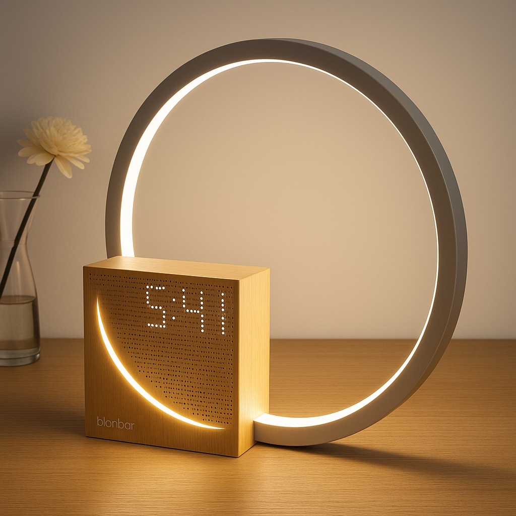 BEDSIDE TABLE TOUCH LAMP WITH NATURAL SOUND - DESK LAMP WITH ALARM CLOCK ,TOUCH CONTROL 3 LEVEL BRIGHTNESS HOME DECOR & GIFT ITEM.