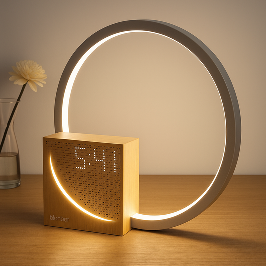 BEDSIDE TABLE TOUCH LAMP WITH NATURAL SOUND - DESK LAMP WITH ALARM CLOCK ,TOUCH CONTROL 3 LEVEL BRIGHTNESS HOME DECOR & GIFT ITEM.