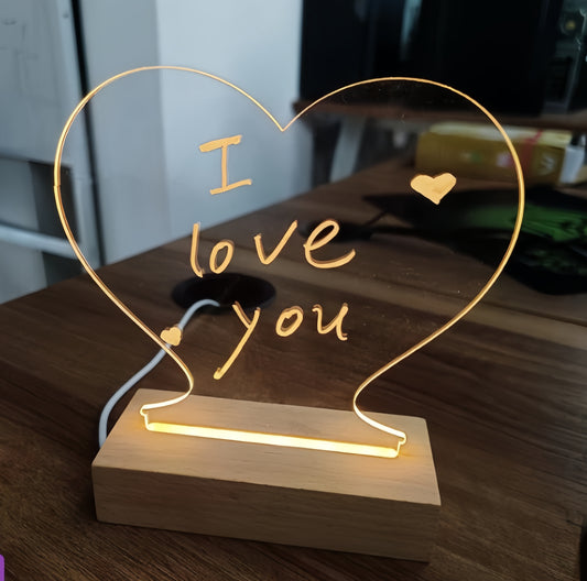 CREATIVE NOTE BOARD - CREATIVE USB MESSAGE LIGHT BOARD WITH PEN - DECORATION NIGHT LAMP GIFT