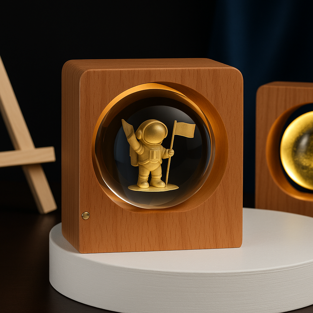 CRYSTAL BALL NIGHT LIGHT 3D LASER ENGRAVING - LED LIGHT USB LAMP FOR BED DECORATION & GIFTS