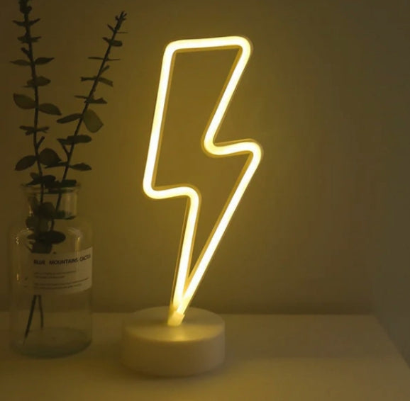 LIGHTING - STAR - MOON SHAPE NEON LIGHT WITH ROUND BASE